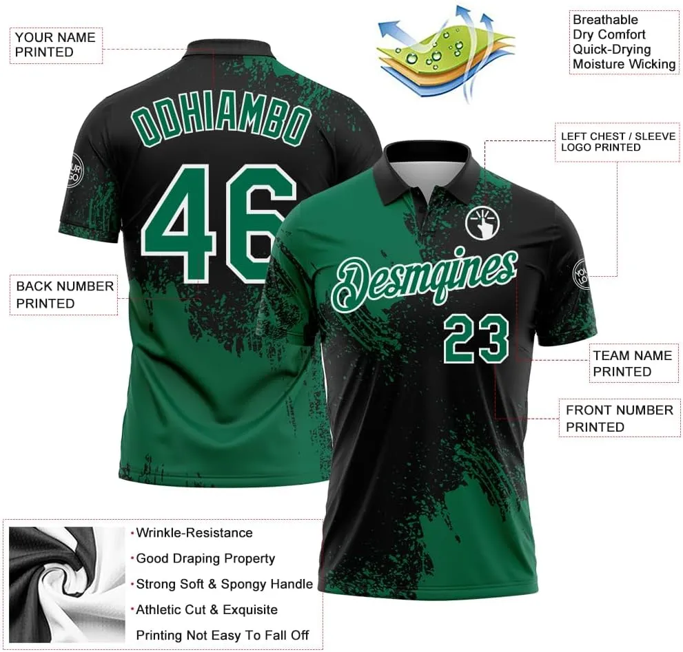 Custom Golf Bowling Polo Shirts Personalized Brush Style Tennis Jerseys Casual Business Work Uniforms for Adult Youth
