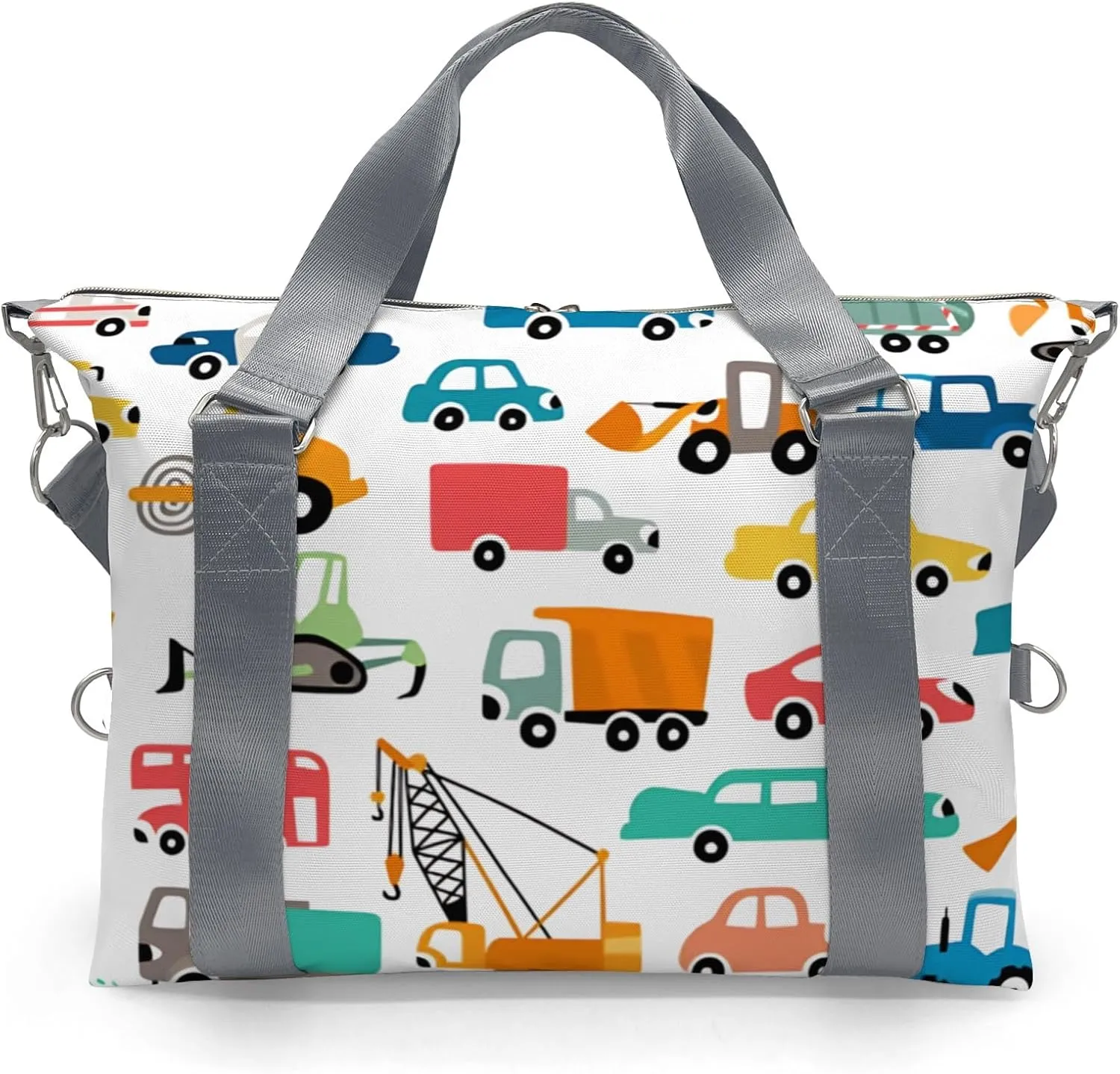 Custom Kids Cartoon Car Bus Monster Duffel Overnight Dance Bag for Girls Personalized Dance Duffle Bag for Women Girls Customized Kids Gifts