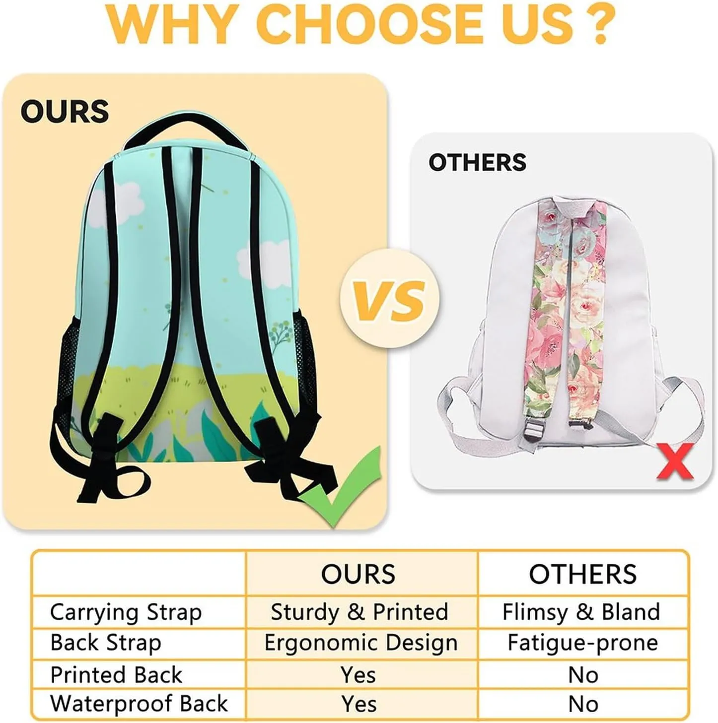 Custom School Backpack for Girls, 17 Inch Blue Backpacks for Kindergarten, Cute Lightweight Bookbag for Kids