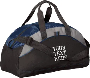 Custom Sport Duffel Bag for Men Women (Contrast Medium) - Add Your Name - Personalized Weekender Bag for Gym, Overnight, Travel