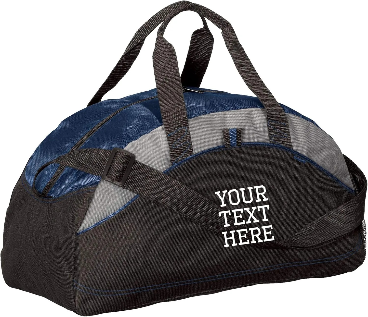 Custom Sport Duffel Bag for Men Women (Contrast Medium) - Add Your Name - Personalized Weekender Bag for Gym, Overnight, Travel