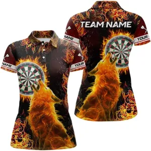Customized Name, Team Name Jersey, Grunge Retro US Flag Dart Shirt with Pocket for Women Team Dart