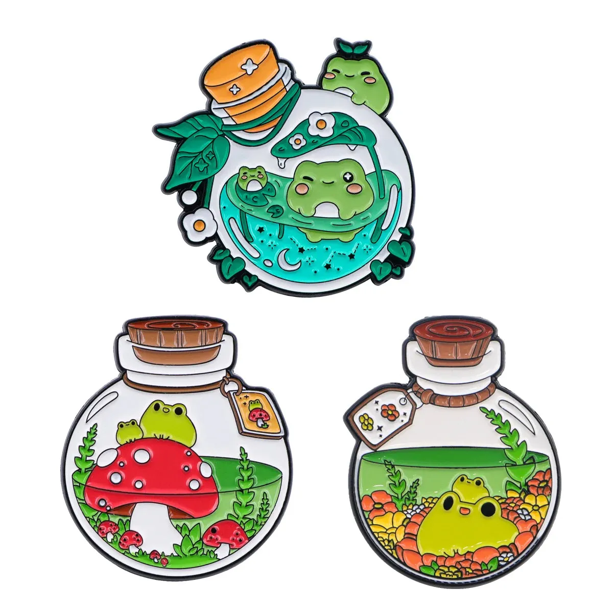 Cute Frog Enamel Pins