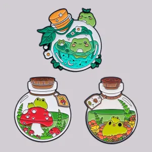 Cute Frog Enamel Pins