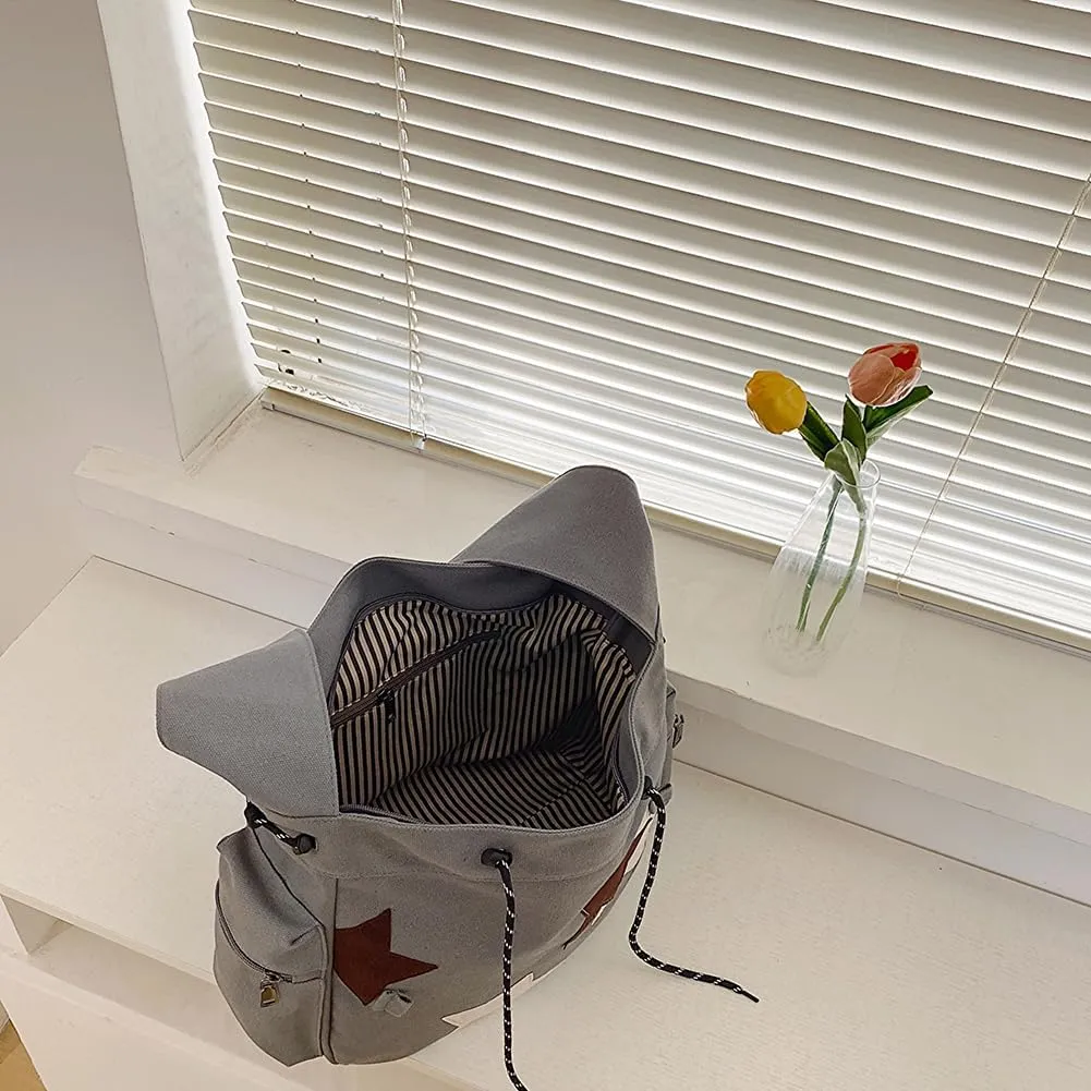 Cute Kawaii Messenger Bag Canvas Crossbody Bag Aesthetic Shoulder Bag for Women Men Flap Messenger Bag