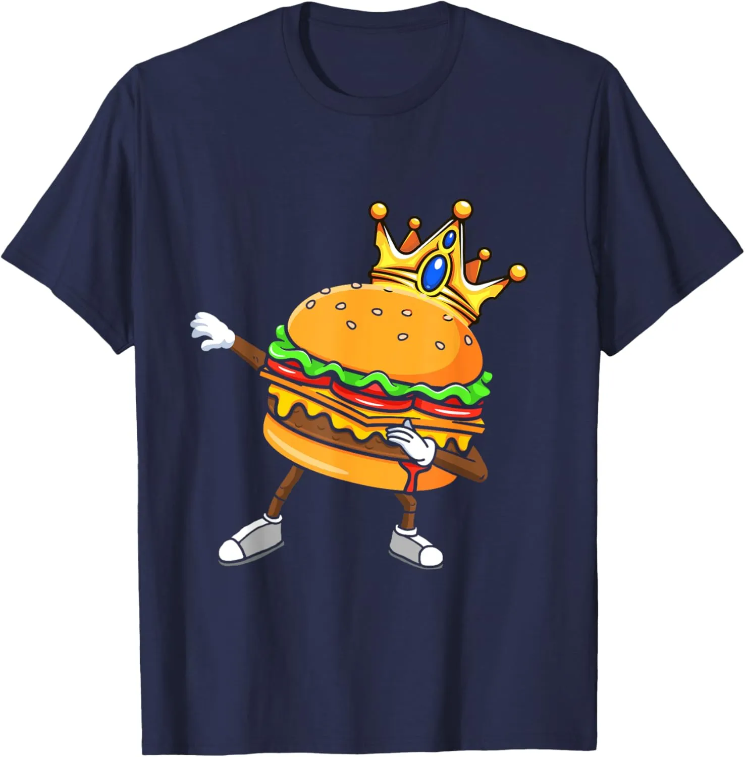 Dabbin King Of Burgers Burger Dab Dancing Men Women Boy Girl T-Shirt