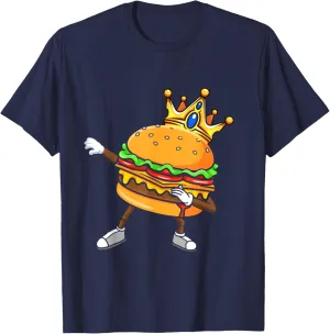 Dabbin King Of Burgers Burger Dab Dancing Men Women Boy Girl T-Shirt