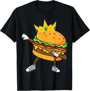Dabbin King Of Burgers Burger Dab Dancing Men Women Boy Girl T-Shirt