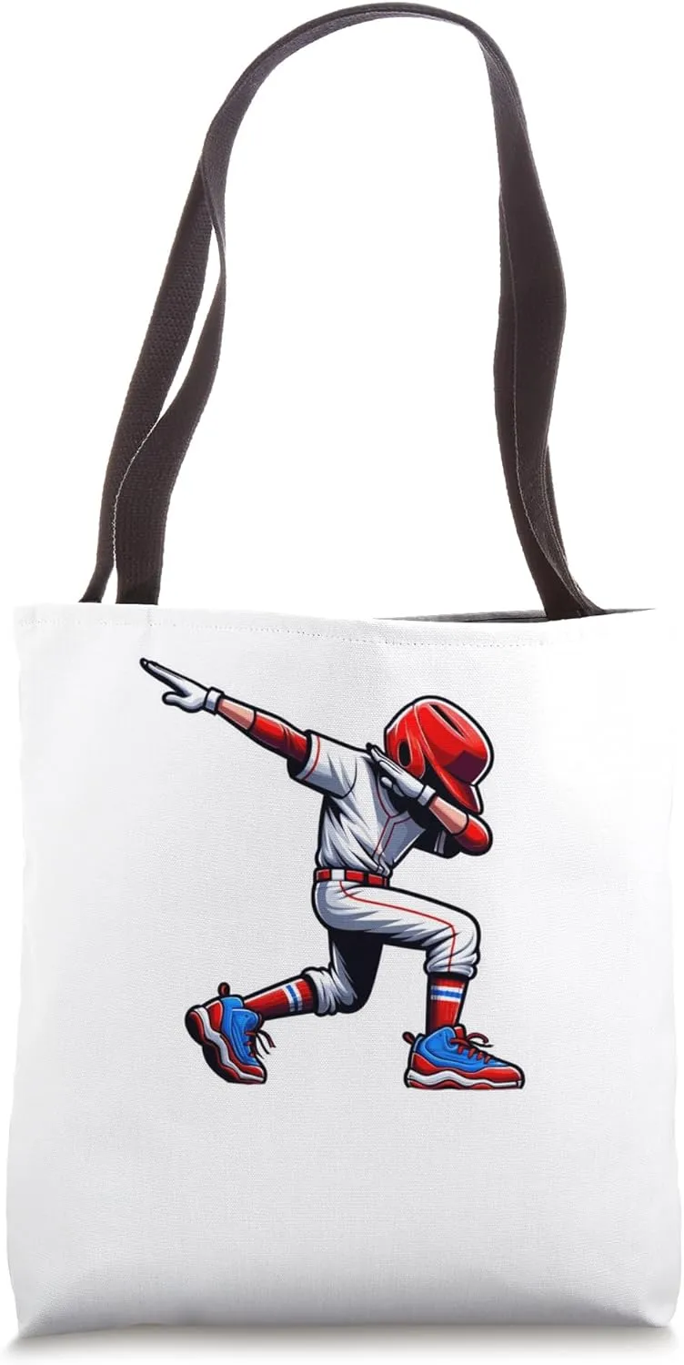Dabbing Stance Athlete Positioning Sports Baseball Tote Bag