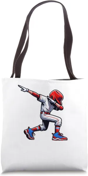 Dabbing Stance Athlete Positioning Sports Baseball Tote Bag