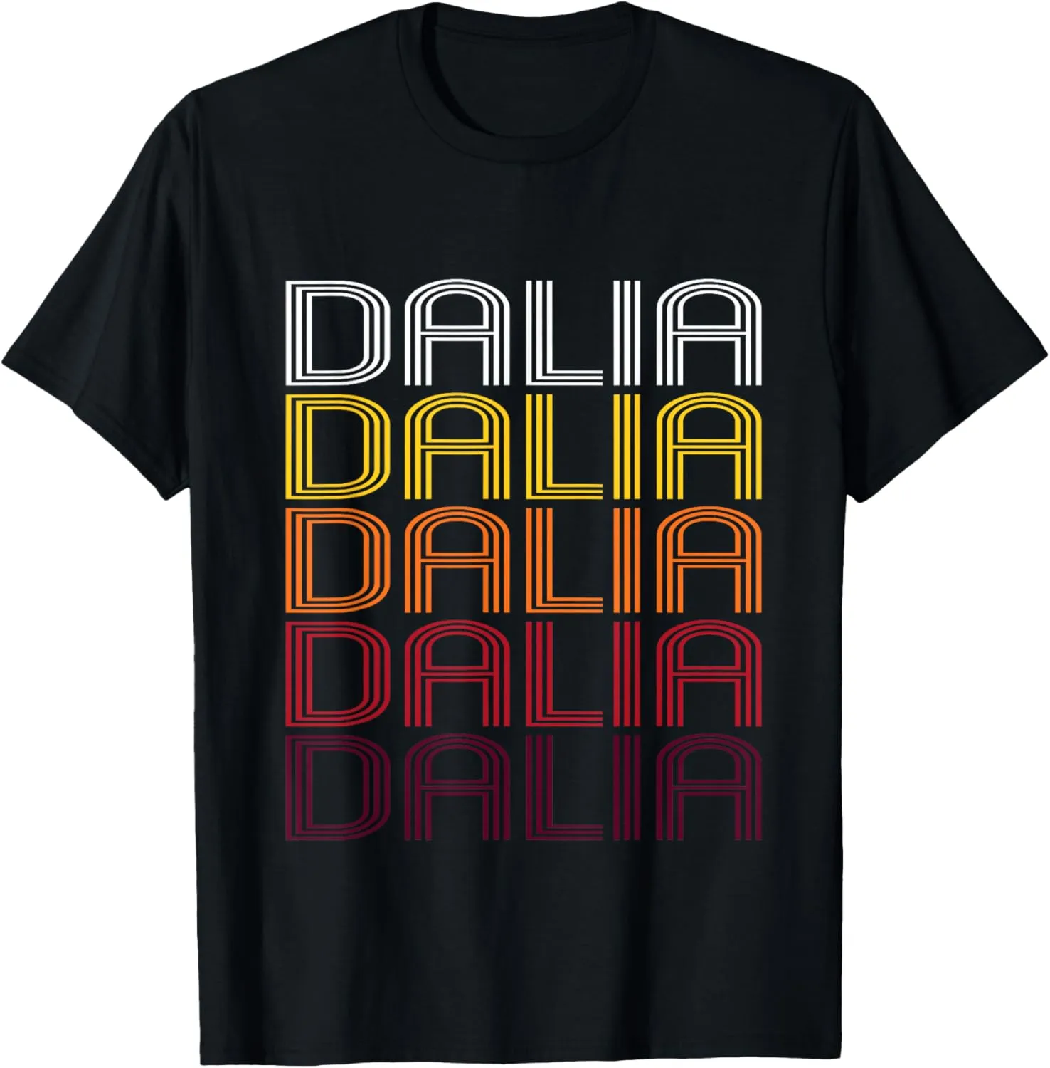 Dalia Retro Wordmark Pattern - Vintage Style T-shirt
