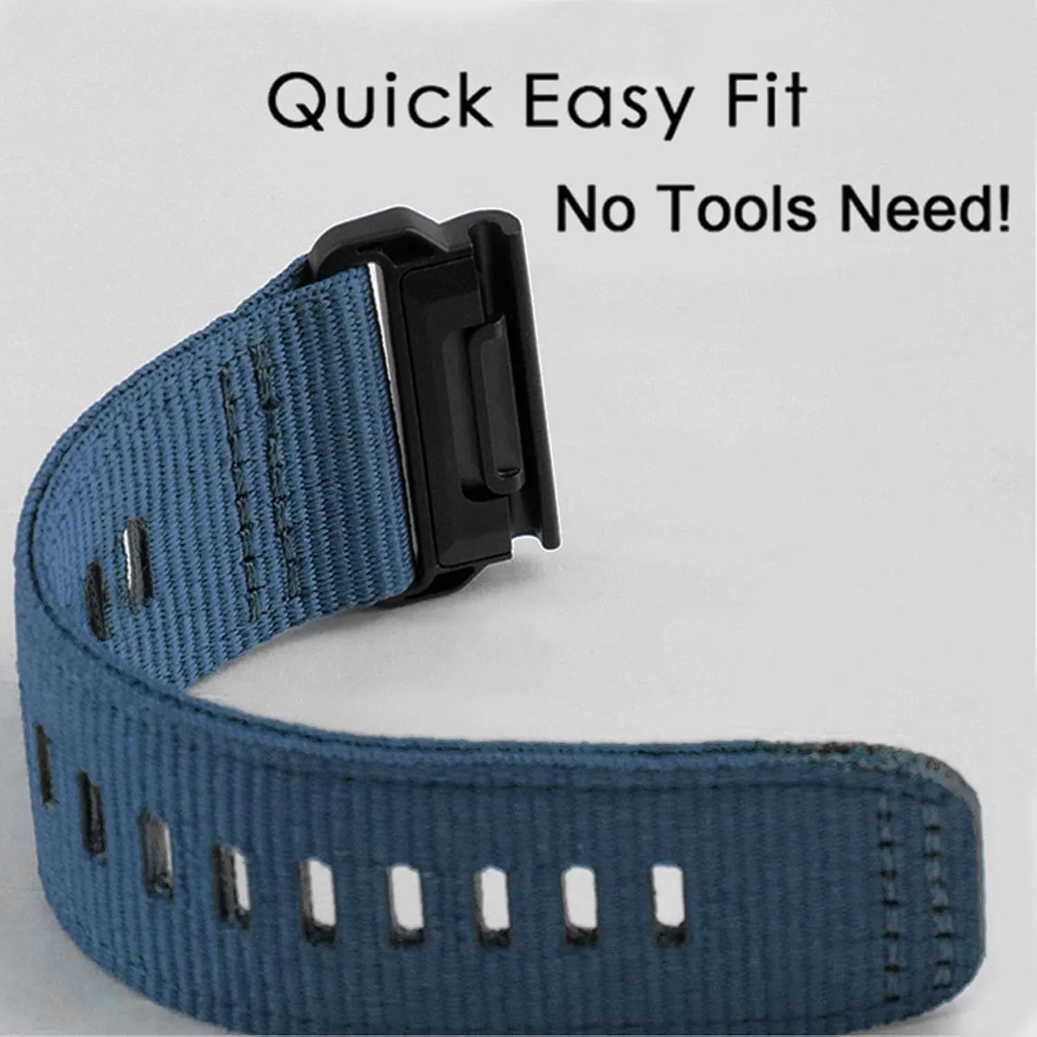DASEB Nylon Watch Bands For Garmin Fenix 7X/6X/5X/Enduro 2, Quick Fit 26mm Adjustable Woven Nylon Sports Wrist Strap with Stainless Steel Clasp for Tactix 7 Pro