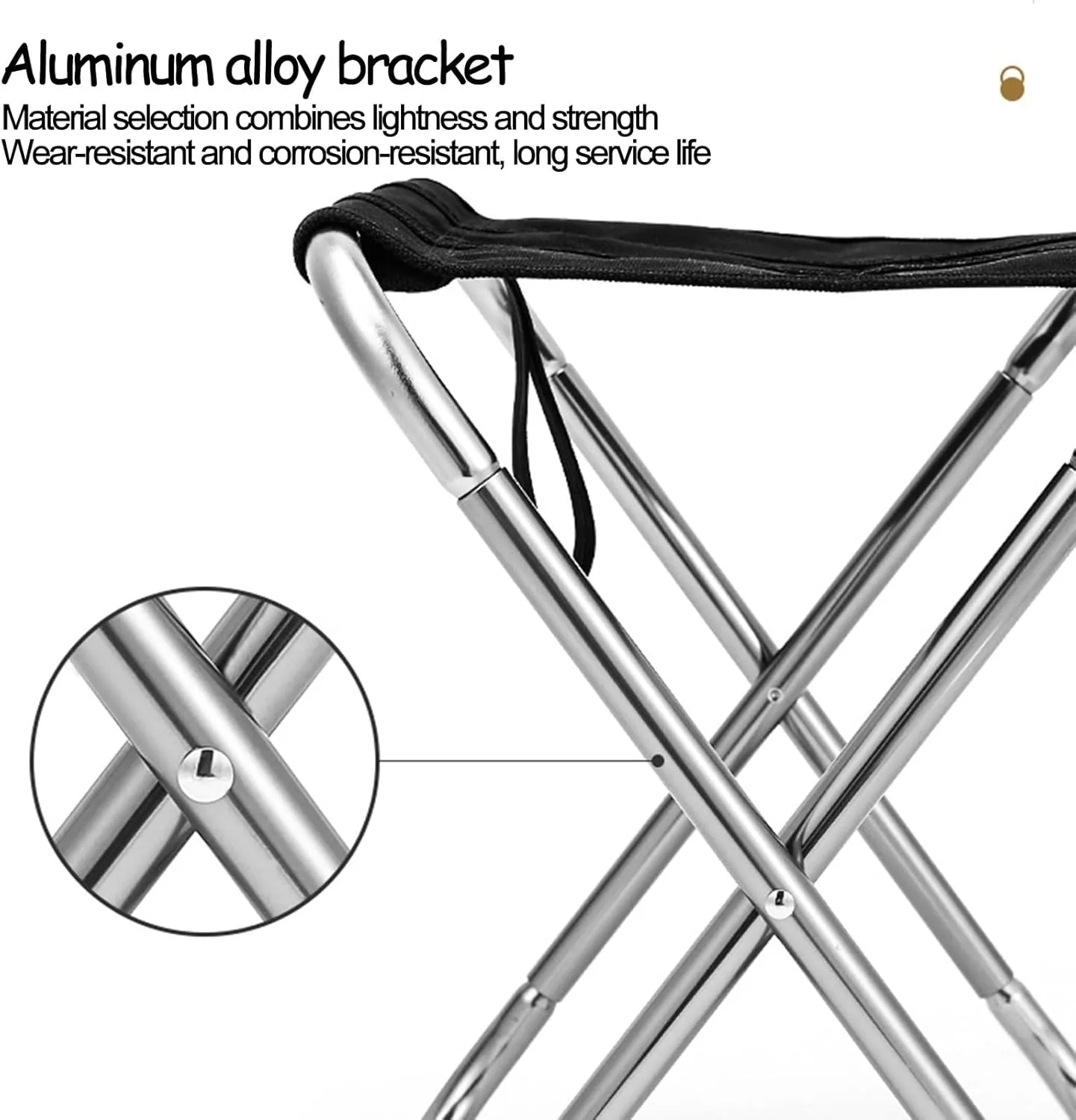 DELURA Ultralight Portable Folding Camping Stool for Outdoor Fishing Hiking Backpacking Travelling Little Stools (Color : D)