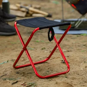 DELURA Ultralight Portable Folding Camping Stool for Outdoor Fishing Hiking Backpacking Travelling Little Stools (Color : D)
