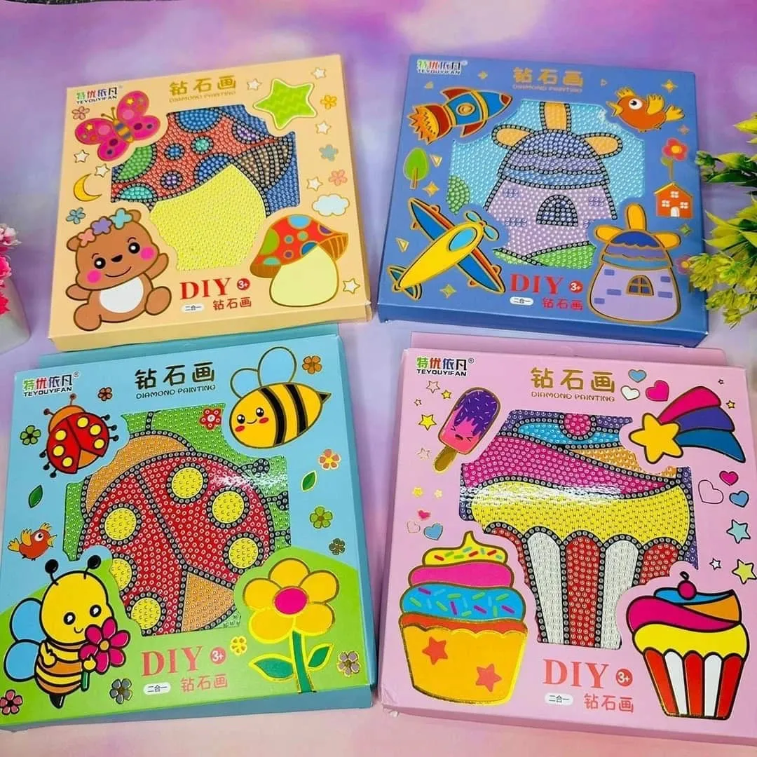 Diamond Crystal Painting Stickers: Mosaic Art Kit for Kids-4Y 