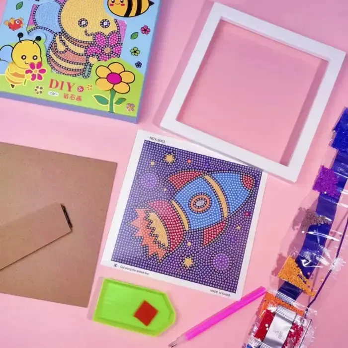 Diamond Crystal Painting Stickers: Mosaic Art Kit for Kids-4Y 