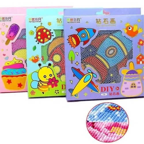 Diamond Crystal Painting Stickers: Mosaic Art Kit for Kids-4Y 