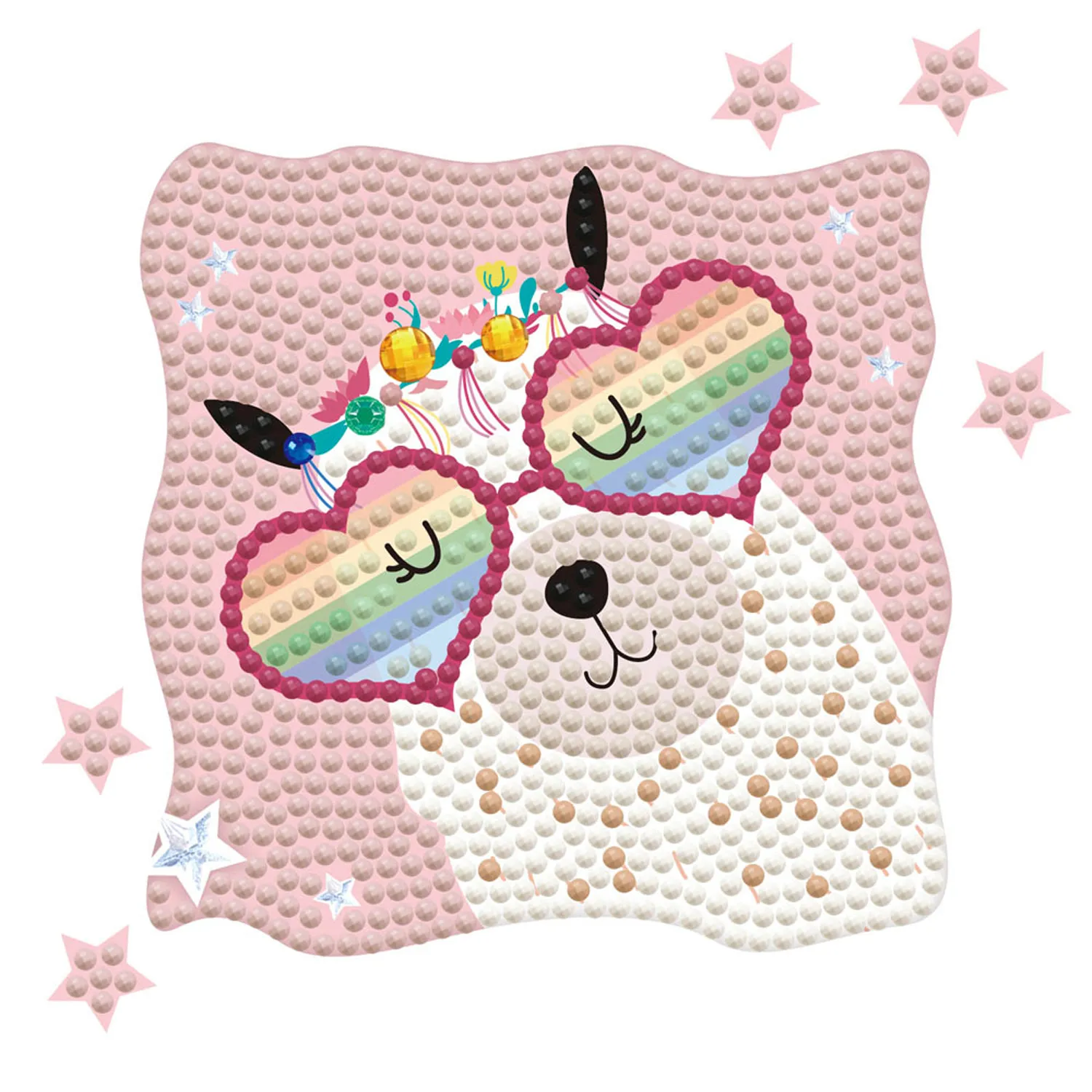 Diamond Dotz Quick Dotz Llama Rainbow - 5.1 x 5.1 in