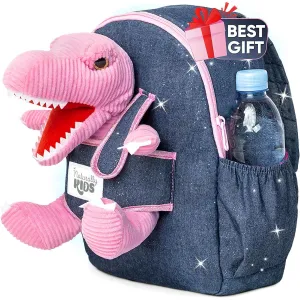 Dinosaur Toys for Kids 3-5 Years Old 3 Years Old Boy Birthday Gift Dinosaur Plush Toy Dinosaur Backpack, 06 Medium — Pink T-rex, M, Daypack Backpack