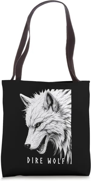 Dire Wolf Face Extinct Species Return Wolves DNA Tote Bag