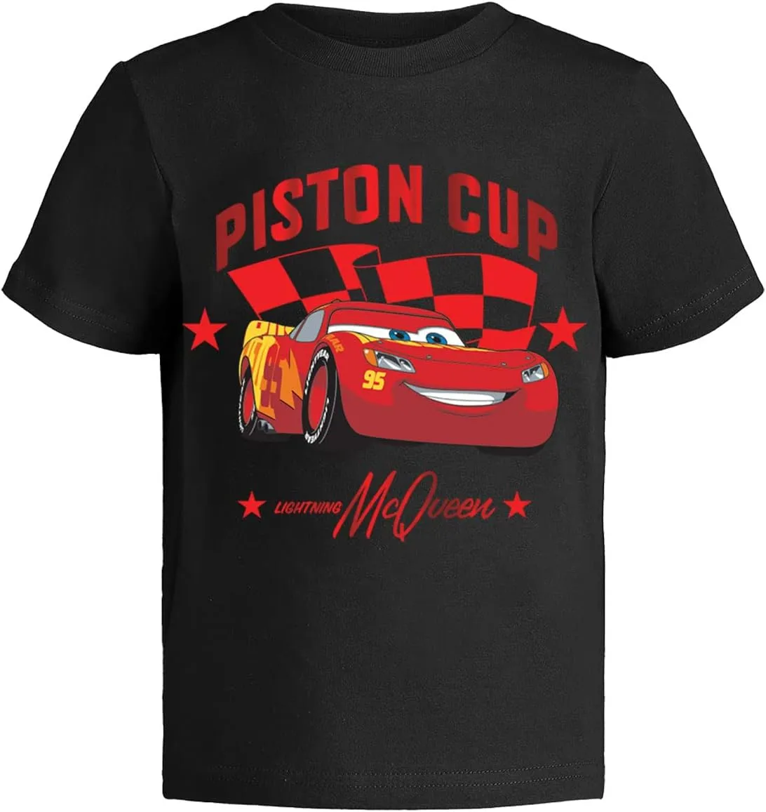 Disney Cars Lightning McQueen Pixar Graphic T-Shirt (Sets) Tow Mater Doc Cruz Finn Outfit Tee Toddlers Birthday Kids Clothes
