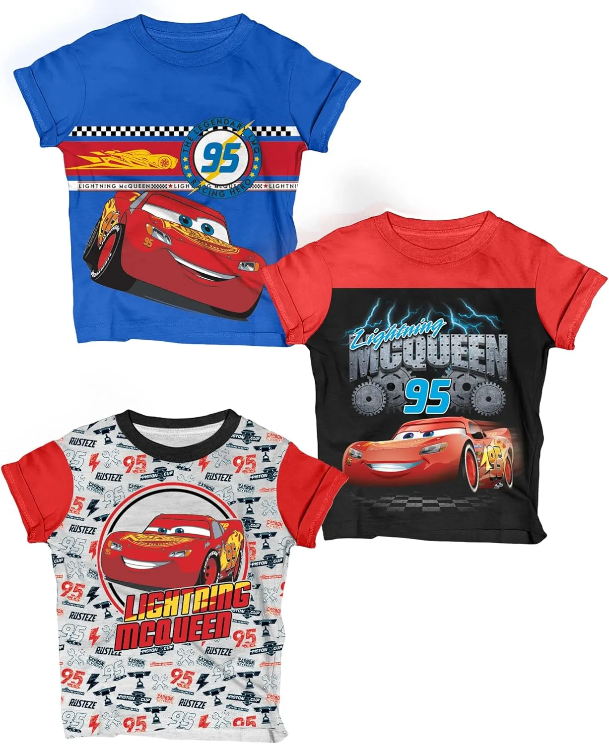 Disney Cars Lightning McQueen Pixar Graphic T-Shirt (Sets) Tow Mater Doc Cruz Finn Outfit Tee Toddlers Birthday Kids Clothes