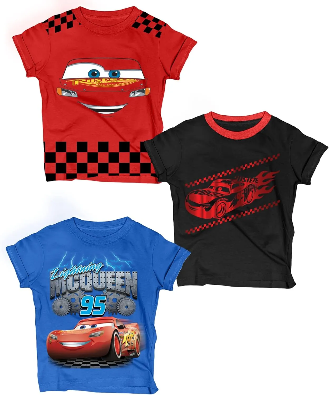 Disney Cars Lightning McQueen Pixar Graphic T-Shirt (Sets) Tow Mater Doc Cruz Finn Outfit Tee Toddlers Birthday Kids Clothes