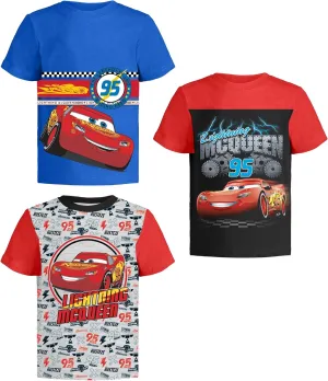 Disney Cars Lightning McQueen Pixar Graphic T-Shirt (Sets) Tow Mater Doc Cruz Finn Outfit Tee Toddlers Birthday Kids Clothes
