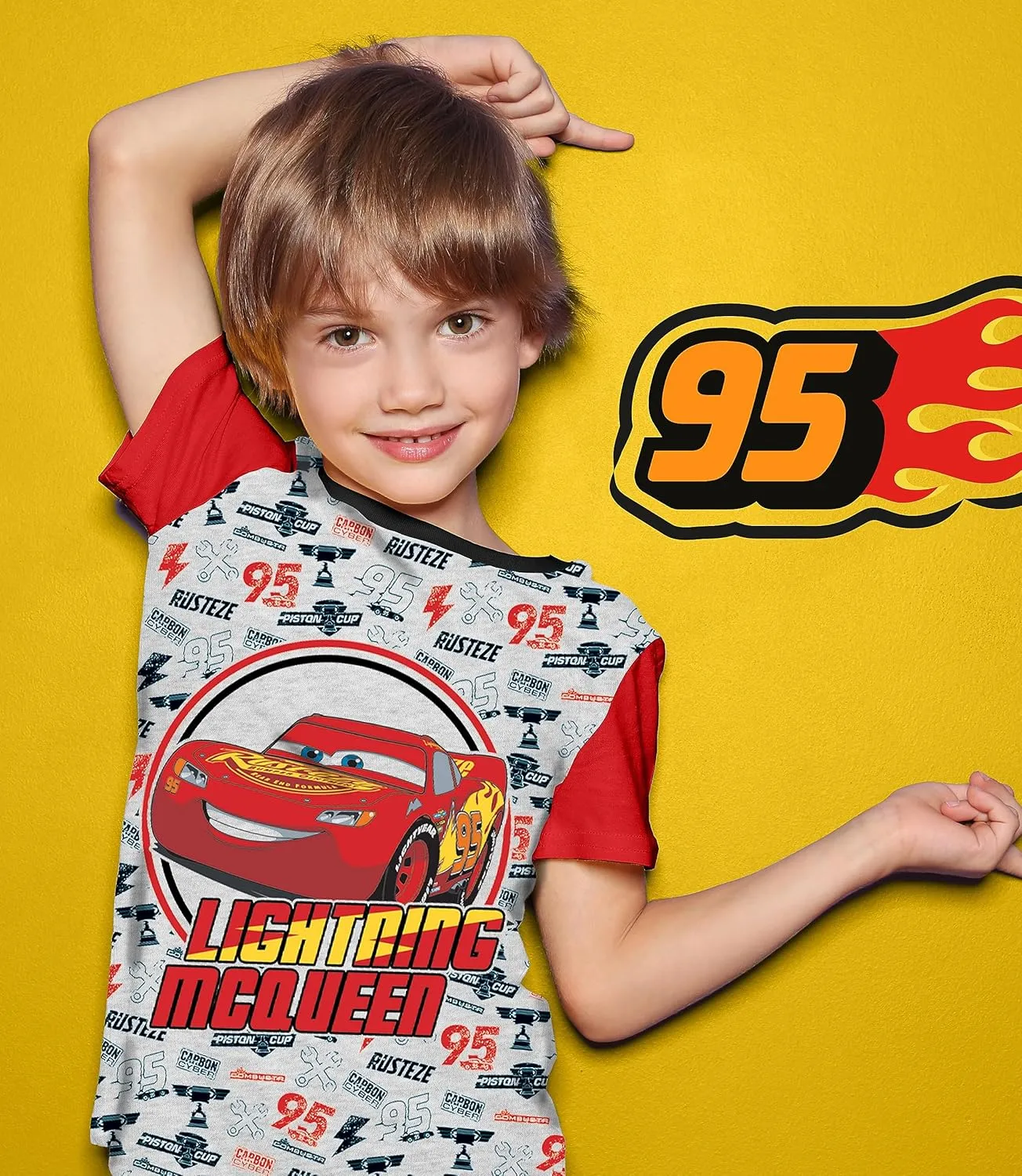 Disney Cars Lightning McQueen Pixar Graphic T-Shirt (Sets) Tow Mater Doc Cruz Finn Outfit Tee Toddlers Birthday Kids Clothes