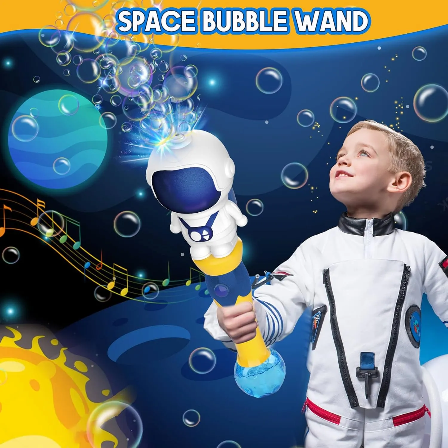 Dolanus Bubble Wands for Kids Toys Age 3 4 5 6 Year Old: Space Astronaut Bubble Machine for Kids, Toys for 3 4 5 6 Year Old Boys, Gifts for Boys Age 3 4 5, Outdoor Toys for Toddlers 3-5, Blue