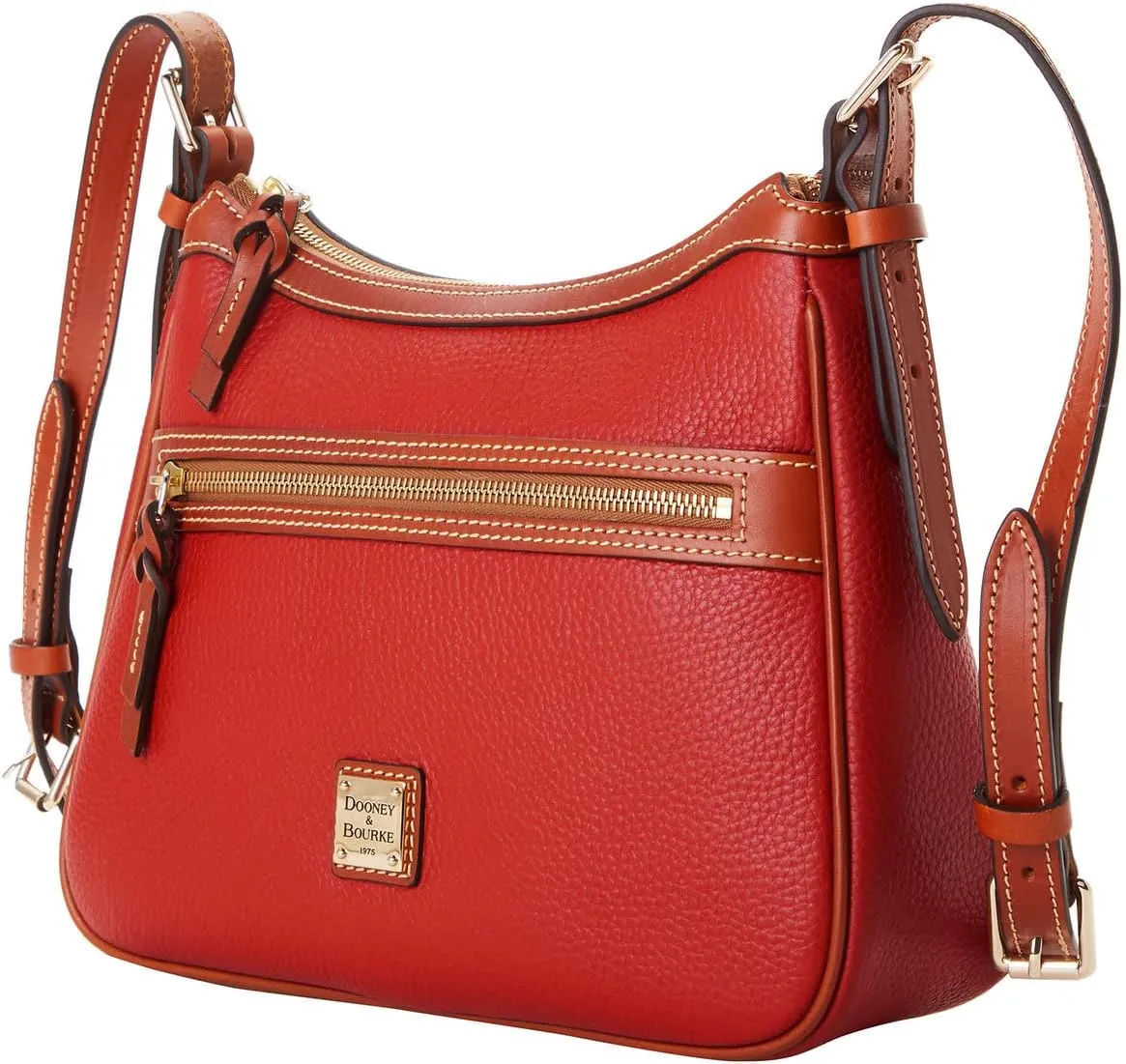 Dooney & Bourke Women's Presley Crossbody in Pebble Grain Leather, Medium Sized Handbag with Adjustable Shoulder Strap