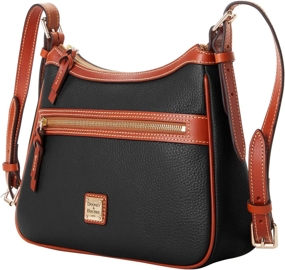 Dooney & Bourke Women's Presley Crossbody in Pebble Grain Leather, Medium Sized Handbag with Adjustable Shoulder Strap