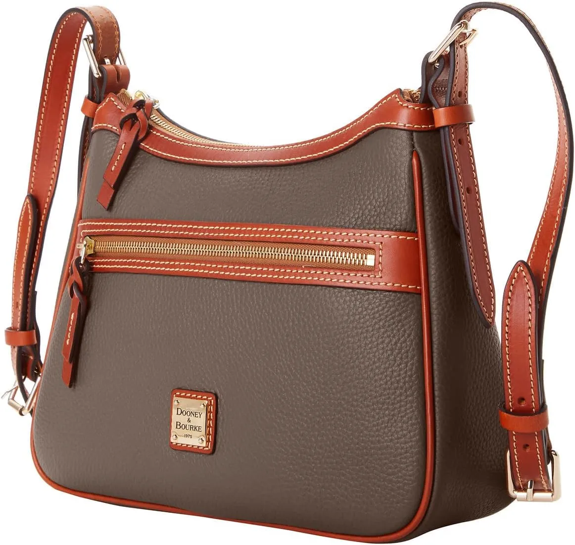 Dooney & Bourke Women's Presley Crossbody in Pebble Grain Leather, Medium Sized Handbag with Adjustable Shoulder Strap