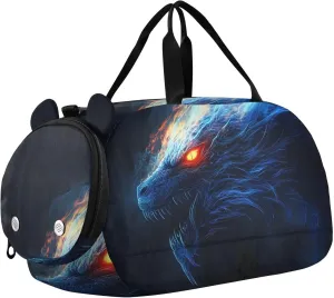 Dragon Fantasy Youth Sports Duffel Bag with Ventilated Shoe Compartment|All-Season Lightweight Travel Gym Bag for Girls & Boys|Water-Resistant Gear Bag