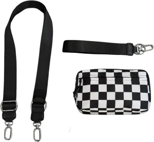 DualMode 2 in 1 Wallet – Nylon Wristlet & Crossbody Bag for Women, Fits Most Smartphones