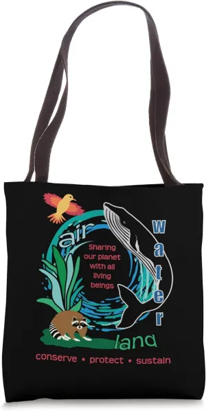Earth Day Adult Youth Animal Nature Save the Environment Tote Bag