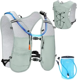 ECOHUB Running Hydration Vest Backpack, Lightweight Breathable Pack with 2L Water Bladder Bag Daypack for Hiking Trail Running Cycling Race Marathon for Women Men