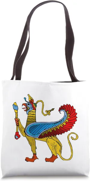Egyptian Hieracosphinx Egypt Hieroglyph Griffin Tote Bag