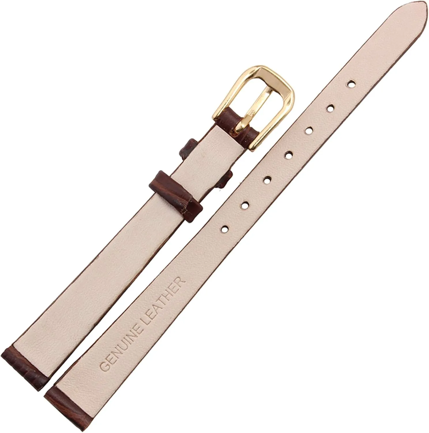 Elegant and Elegant Watch Bands for Men and Women, Genuine Leather Watch Strap 6mm to 16mm for Women, Stainless Steel Buckle, Mini Thin Bracelet, Breathable Watch Strap