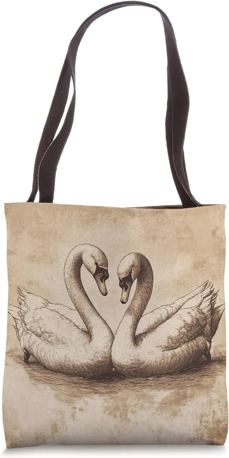 Elegant Swan Nature Art for Animal Lovers Tote Bag
