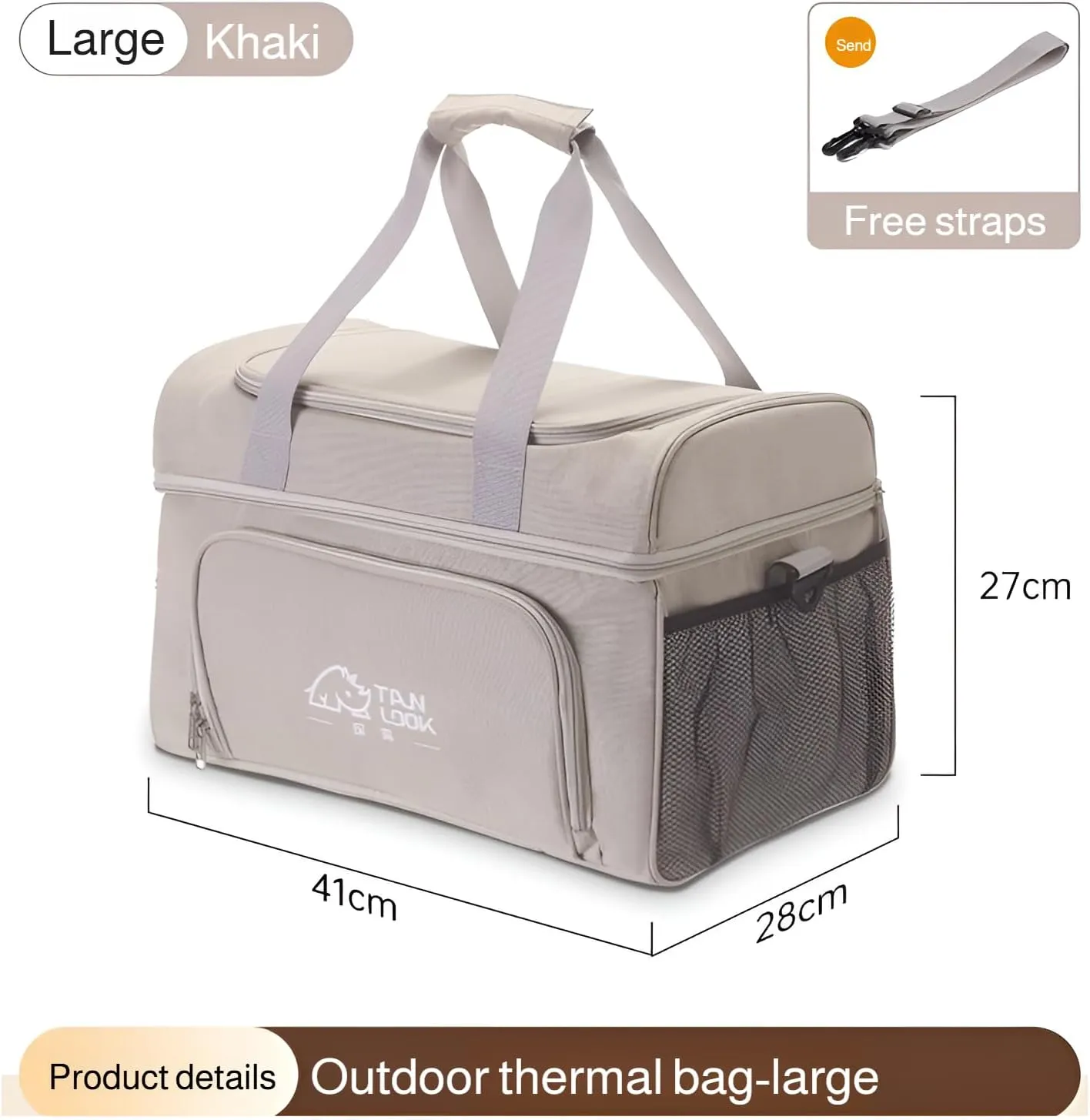 [Ellniges]【Portable Cooler Bag】 Outdoor Ice Box with Aluminum Insulation, 12H Cold Storage for Drinks, Leakproof Lunch Bag, Ergonomic Shoulder Strap, Perfect for Saudi Desert Adventures & Daily Use