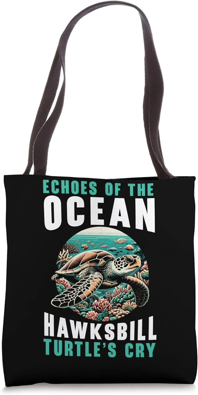 Endangered Species Hawksbill Turtle Animal Rights Activist Tote Bag
