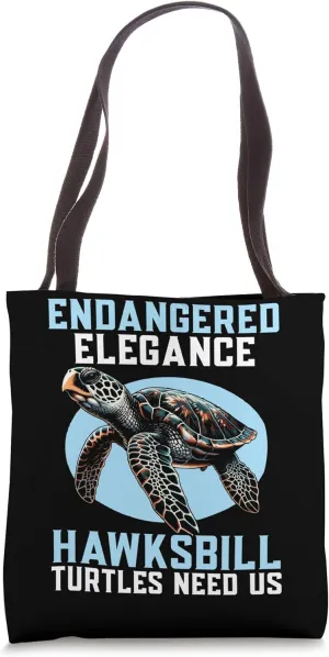 Endangered Species Hawksbill Turtle Animal Rights Activist Tote Bag
