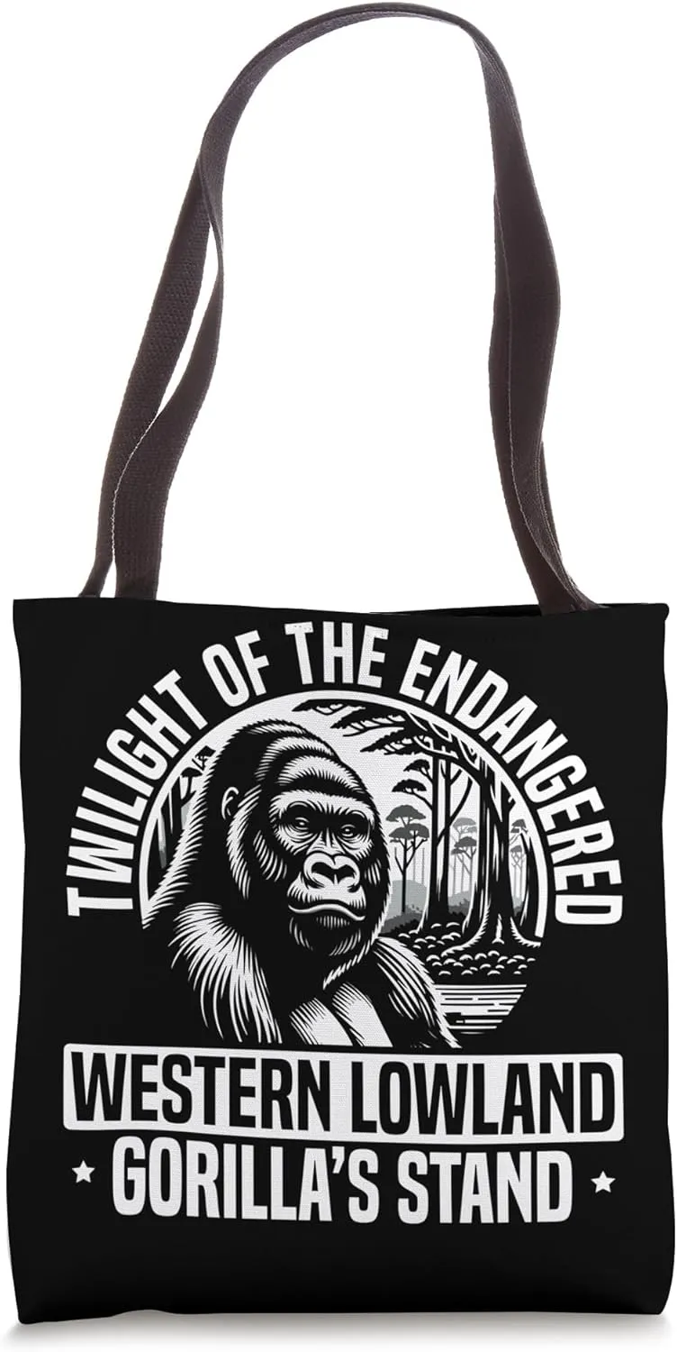 Endangered Species Western Lowland Gorilla Animal Rights Tote Bag
