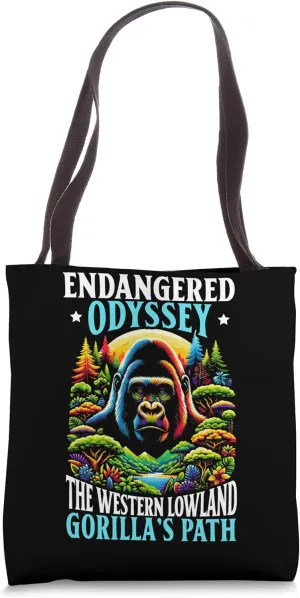Endangered Species Western Lowland Gorilla Animal Rights Tote Bag