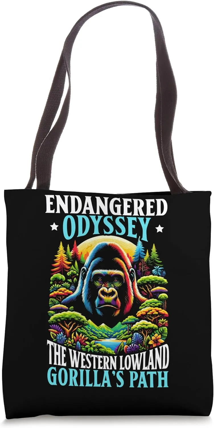 Endangered Species Western Lowland Gorilla Animal Rights Tote Bag