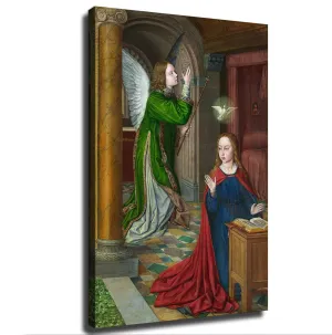 EsaSam The Annunciation- Jean Hey - 1495 Renaissance Poster Canvas Picture Printing Wall Art Decoration Posters Aesthetic Living Room Bedroom Home Background Wall Decor (08×12inch-Framed)