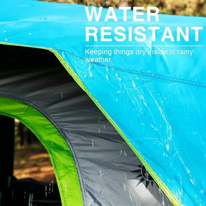 EVER ADVANCED 6 Person Blackout Camping Tent Instant Cabin Tents for Family with Rainfly, 60s Easy Setup, Water-Resistant