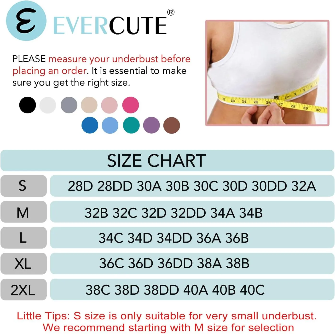 Evercute Women's Zip Front Sports Bras Wireless Padded Racerback Medium Support Post-Surgery Bra Yoga Exercise Athletic Bras