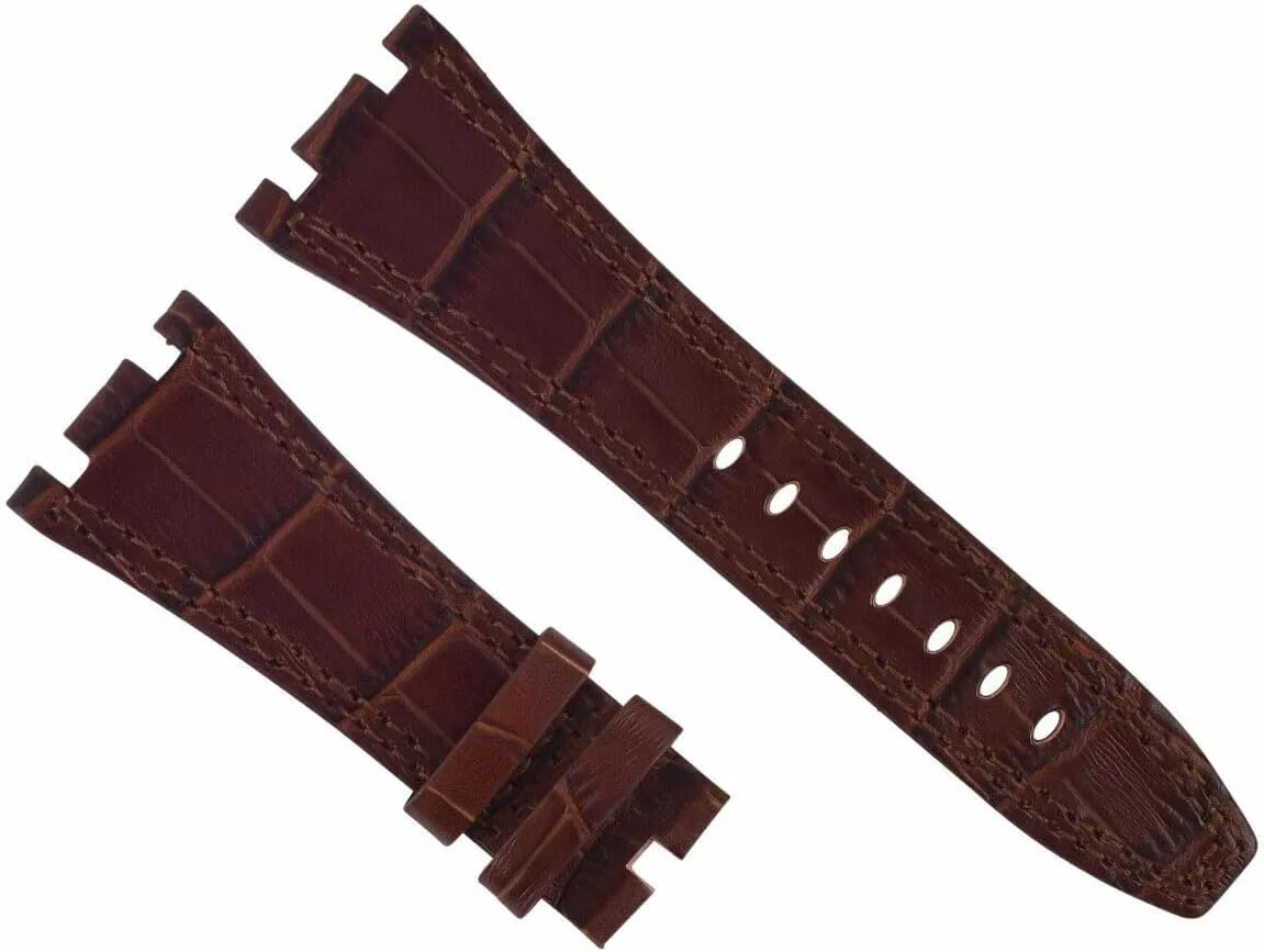 Ewatchparts 28mm Leather Watch Band Strap Compatible With 42mm Audemars Piguet 15703ST 26470ST B6